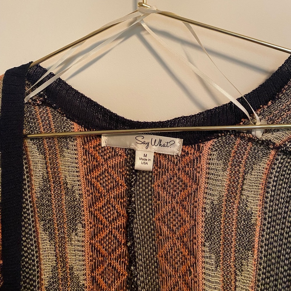 Patterned Open-front cardigan - Picture 3 of 3